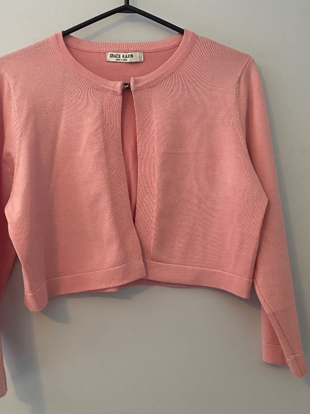 Grace Karin Pink Cropped Cardigan
